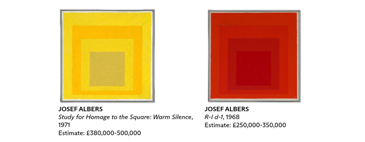 Two works by Josef Albers from Radiant Modernism