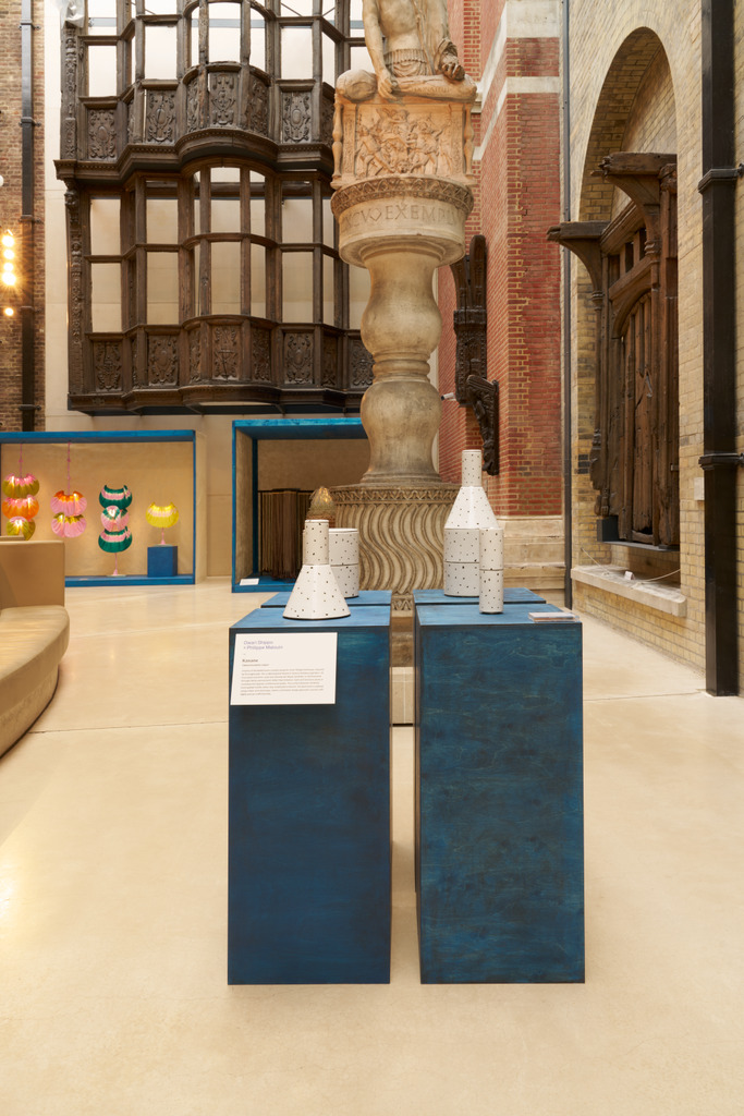 Ceramic works in the Craft x Tech installation at the V&A