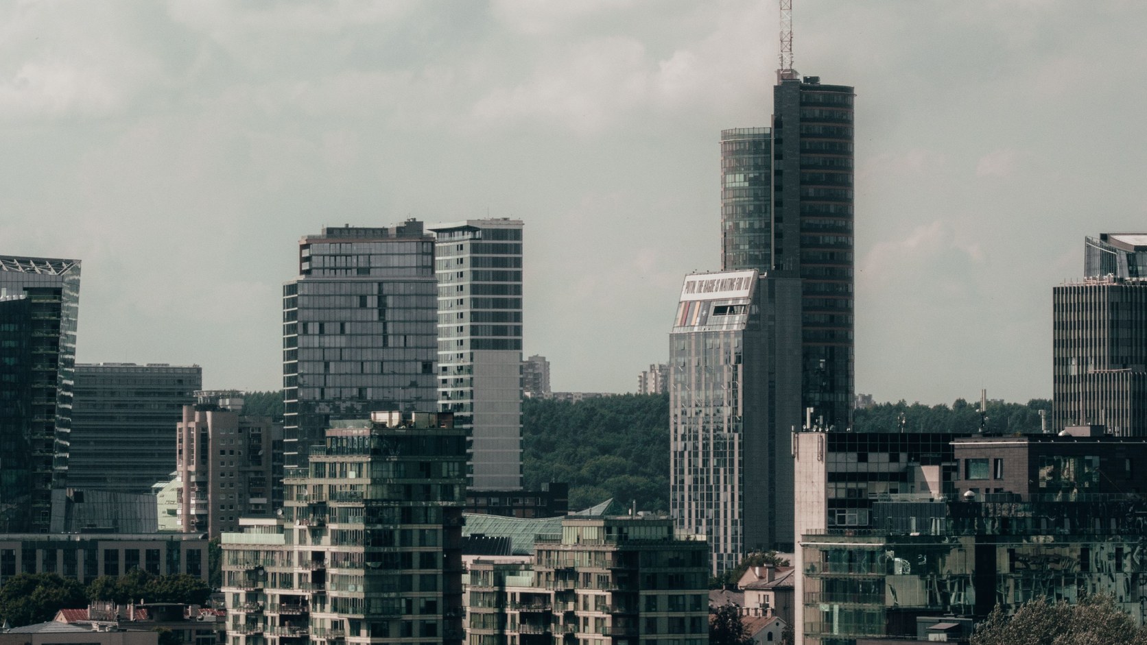 Vilnius city architecture and skyline