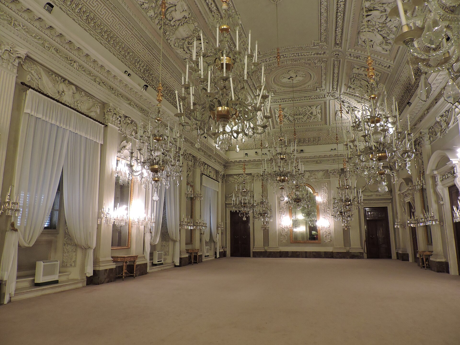 The Sala Bianca at Palazzo Pitti in Florence