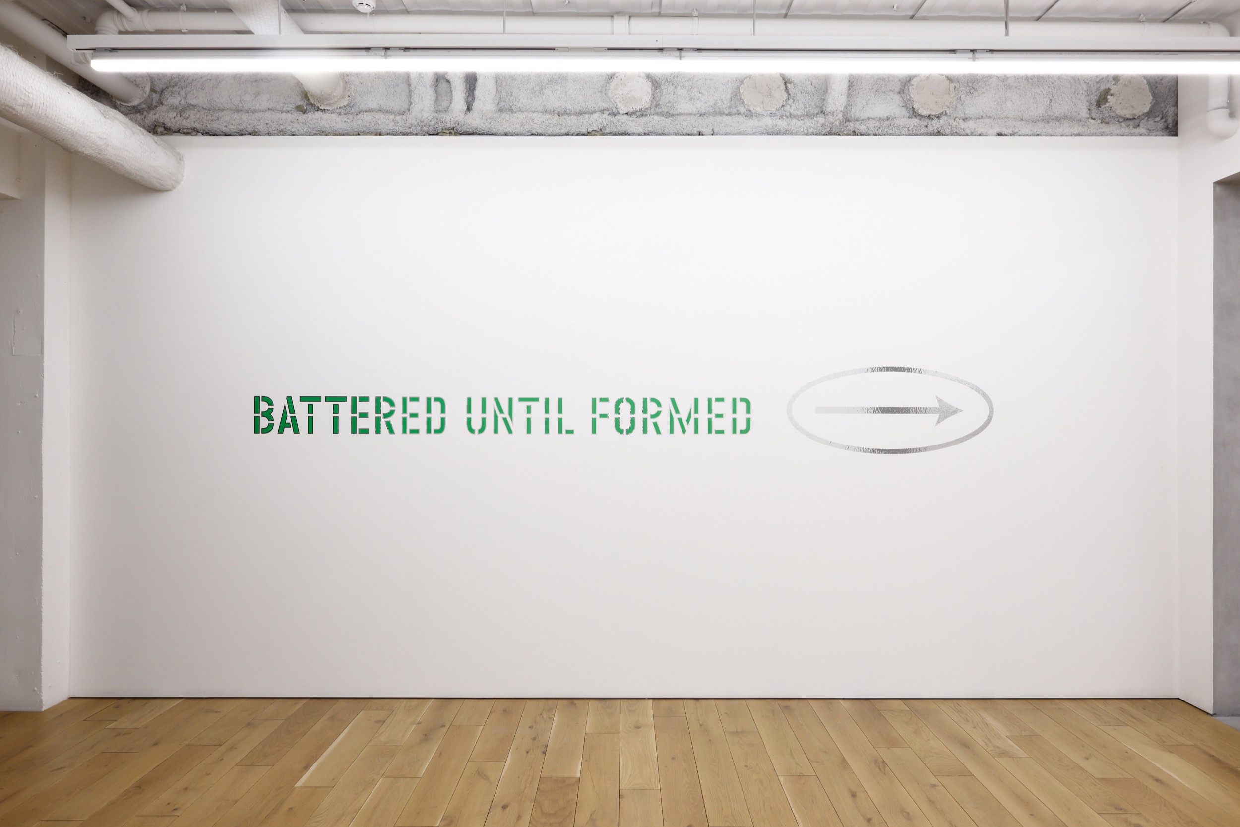 Lawrence Weiner, BATTERED UNTIL FORMED, 2001
